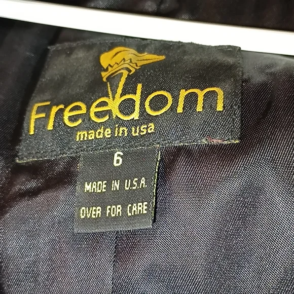 Freedom Riding Company Black And Blue Pure Leather Vest, Jacket And Chaps. - Picture 15 of 16